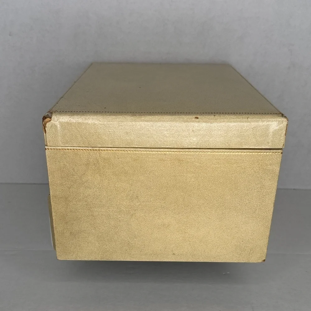 1950s Mele Leatherette Red Lined Jewelry Box With Compartments & Latch (no key)